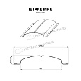 Штакетник металлический МП ELLIPSE-T 19х126 NormanMP (ПЭ-01-5002-0.5)