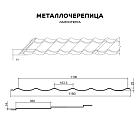 Металлочерепица МП Ламонтерра (ПЭ-01-9003-0.45)