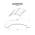 Штакетник металлический МЕТАЛЛ ПРОФИЛЬ ELLIPSE-T-БР 19х126 (PureTech_Mat-20-7024-0.5)