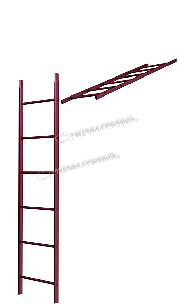 Лестница кровельная стеновая дл. 1860 мм без кронштейнов (3005) ― приобрести в нашем интернет-магазине недорого.