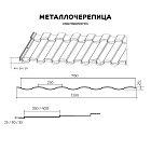 Металлочерепица МП Монтекристо-X NormanMP (ПЭ-01-6019-0.5)