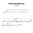 Металлочерепица МП Ламонтерра NormanMP (ПЭ-01-9006-0.5)