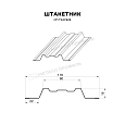 Штакетник металлический МЕТАЛЛ ПРОФИЛЬ TRAPEZE-O 16,5х118 (MattMP-20-8017-0.5)