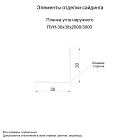 Планка угла наружного 30х30х2000 (ECOSTEEL_MA-01-МореныйДуб-0.5)